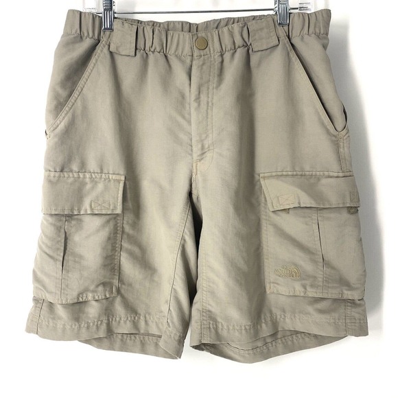 THE NORTH FACE Men's M Tan Khaki‎ Cargo Shorts 100% Nylon - Picture 1 of 7